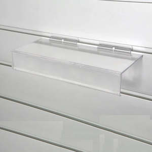 Slatwall Polycarbonate Shoe Display Shelf with Ticket Holder