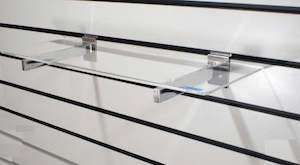 Slatwall Display Shelving Accessories: Polished Edged 6mm thick x 800mm wide  Acrylic Shelves