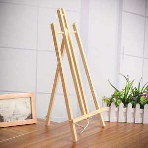 Freestanding Counter Top Acrylic Chrome Plywood Brochure Holders: A4 Natural Wood A Frame Easel