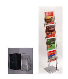 Concertina Single Sided 4 Pocket Brochure Stand