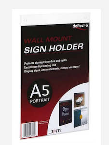 Freestanding Wall Mounted Acrylic Sheet Display Holders L T Base Sizes A3 A6: A5 Portrait Acrylic Sleeve Screw Mounted