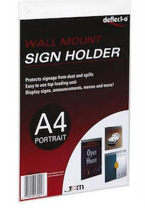 Freestanding Wall Mounted Acrylic Sheet Display Holders L T Base Sizes A3 A6: A4 Portrait Acrylic Sleeve Screw Mounted