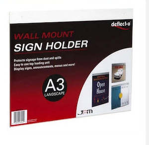 Freestanding Wall Mounted Acrylic Sheet Display Holders L T Base Sizes A3 A6: A3 Landscape  Acrylic Sleeve Screw Mounted