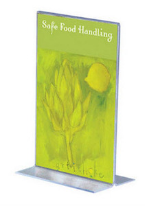 Freestanding Wall Mounted Acrylic Sheet Display Holders L T Base Sizes A3 A6: Acrylic T Base A7 Portrait Display Holder