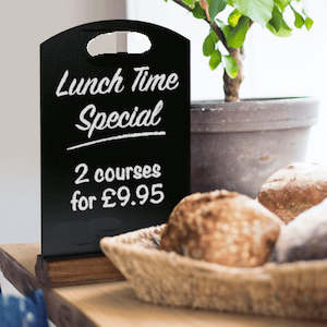 Freestanding Wooden Base Chalkboard 210mm w x 310mm h