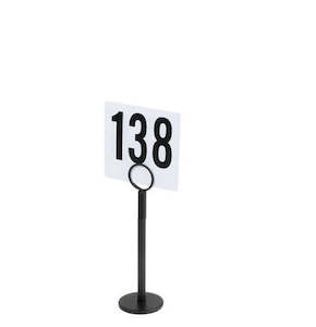 Freestanding Table Talkers Display Holders: Table Card Holder Black 6"