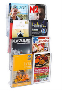 Lit Loc Wall Mounted Brochure Display System: Wall Mounted Lit Loc Display 8 x A4 - 4 Rows x 2 Wide