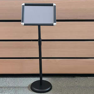 Freestanding Black A4 Adjustable Snap Frame Display Stand  Landscape / Portrait