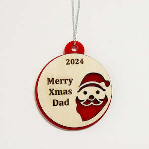 Personalised NZ Christmas Santa Ornament