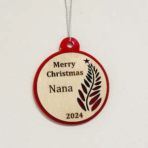 Personalised NZ Christmas Tree Ornament