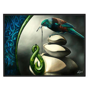 Dave Sotogi Tui Greenstone Twist Necklace Framed Print