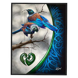 Dave Sotogi Return to Innocence Tui and Greenstone Print