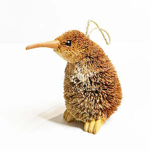 Internet only: Brush Hanging Kiwi Bird Xmas Ornament