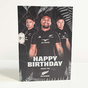 Internet only: Ardie Savea Happy Birthday Card from the All Blacks Rugby Team