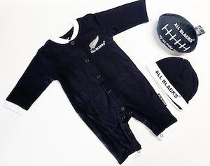 Internet only: All Blacks Rugby Newborn Baby 3-piece Gift Set