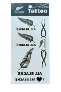 Internet only: All Blacks Rugby Temporary Tattoos