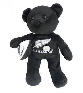 Internet only: All Blacks Rugby Beanie Bear and Ball with Haka Sound