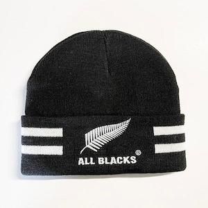 All Blacks Rugby Turn Up Beanie Hat