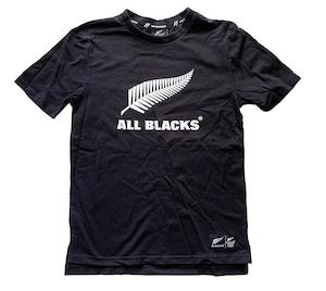 Classic All Blacks Rugby Kids Silver Fern T-shirt