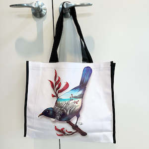 Internet only: Sophie Blokker NZ Tui on Flax Tote Bag