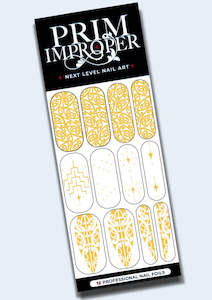 Internet only: Beautiful Maori Design Gold Nail Transfers