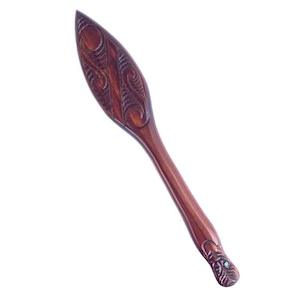 Internet only: Carved Maori Waka Hoe Paddle