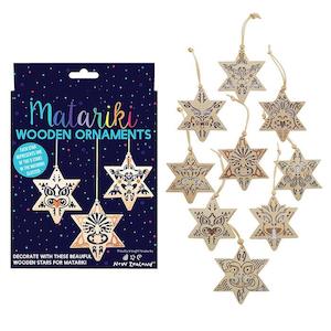 Pack of 9 Matariki Decorative Stars Whetu