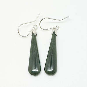 Genuine NZ Greenstone Drop Earrings