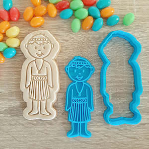 NZ Maori Boy Cookie Cutter and Fondant Stamp