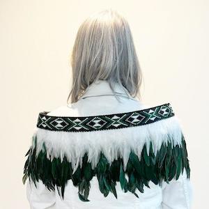 Internet only: Stunning Forest Green Maori Short Korowai