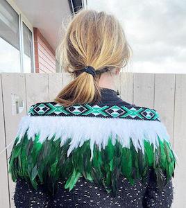 Emerald Green Short Korowai Cape