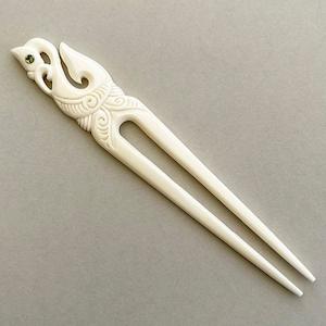 Maori Manaia Protector Bone Heru Hair Comb