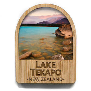 Lake Tekapo NZ Bamboo Fridge Magnet