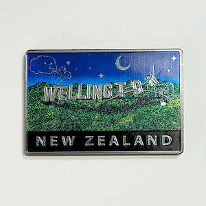 Wellington NZ Blown Away Sign Fridge Magnet