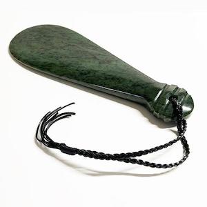 Large 29cm NZ Maori Greenstone Mere