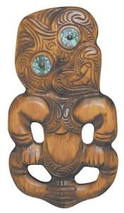 Large Wood Maori Tiki