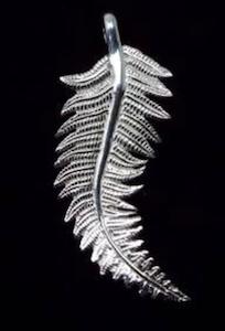 Internet only: Sterling Silver NZ Silver Fern Necklace