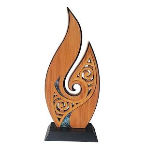 Internet only: Stylised Maori Fish Hook Trophy