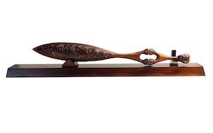 Internet only: Maori Waka Hoe Paddle - Stand Optional or Wall Hung