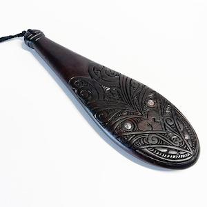 Internet only: Mahogany Maori Replica Patu