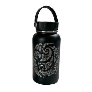 Maori Tattoo Design Insulated Drink Bottle with Handle