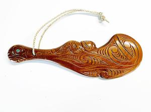 38cm Carved Wahaika Replica Club