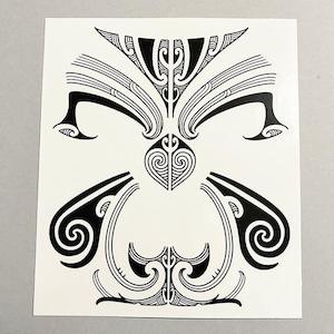 Full Face Male Maori Kirituhi Temporary Tattoo