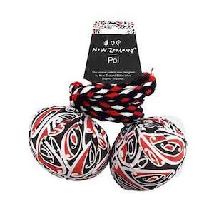 Set of Poi with Maori Patterned Cover