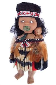 Internet only: 20cm Maori Female Doll in Full Kapa Haka costume