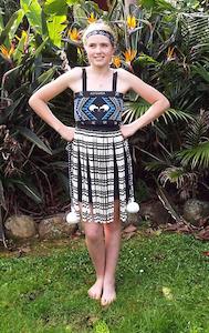 Blue NZ Maori Womens Kapa Haka Costume