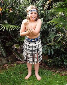 Internet only: Blue NZ Maori Boys and Mens Kapa Haka Costume