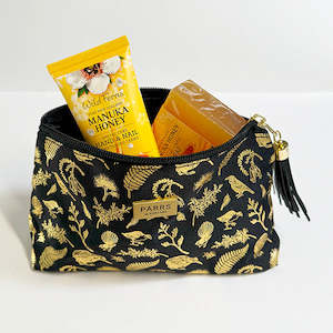 Internet only: Pretty Cosmetic Bag Manuka Honey Hand Cream and Soap Set