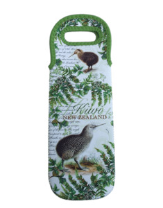 Retro NZ Kiwi Bird Wine Bag