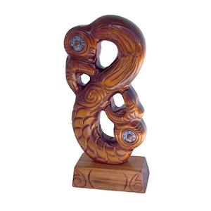 Internet only: Carved Wooden Maori Manaia Trophy